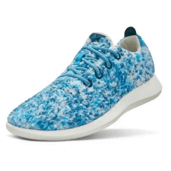 NEW Allbirds Wool Runner Fluff’s Sneakers Womens Size 6 Blue White - Picture 2 of 4